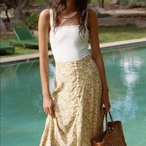 Faithfull the Brand Valletta Floral Print Skirt